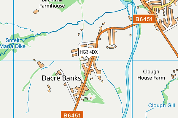 HG3 4DX map - OS VectorMap District (Ordnance Survey) HG3 4DX map - OS VectorMap District (Ordnance Survey)