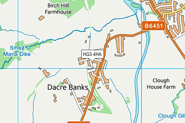 HG3 4HA map - OS VectorMap District (Ordnance Survey) HG3 4HA map - OS VectorMap District (Ordnance Survey)
