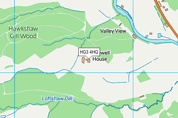 HG3 4HQ map - OS VectorMap District (Ordnance Survey) HG3 4HQ map - OS VectorMap District (Ordnance Survey)