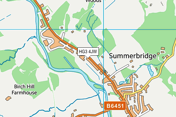 HG3 4JW map - OS VectorMap District (Ordnance Survey) HG3 4JW map - OS VectorMap District (Ordnance Survey)