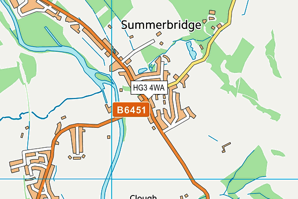 HG3 4WA map - OS VectorMap District (Ordnance Survey)