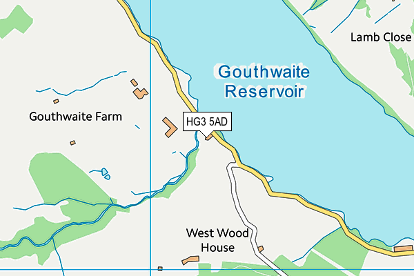 HG3 5AD map - OS VectorMap District (Ordnance Survey) HG3 5AD map - OS VectorMap District (Ordnance Survey)