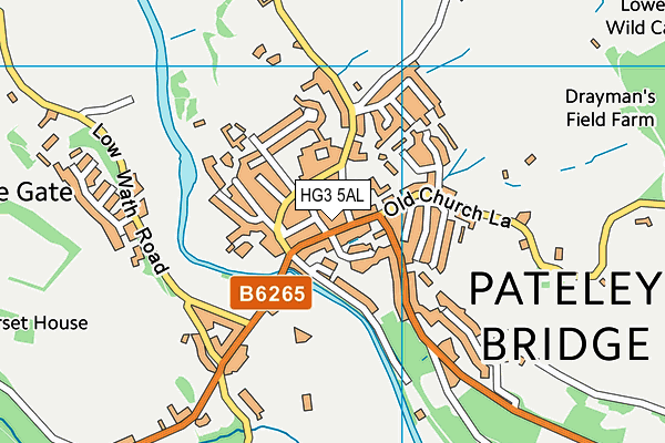 HG3 5AL map - OS VectorMap District (Ordnance Survey)