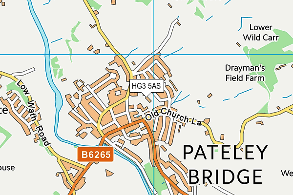 HG3 5AS map - OS VectorMap District (Ordnance Survey)