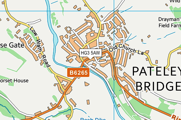 HG3 5AW map - OS VectorMap District (Ordnance Survey) HG3 5AW map - OS VectorMap District (Ordnance Survey)