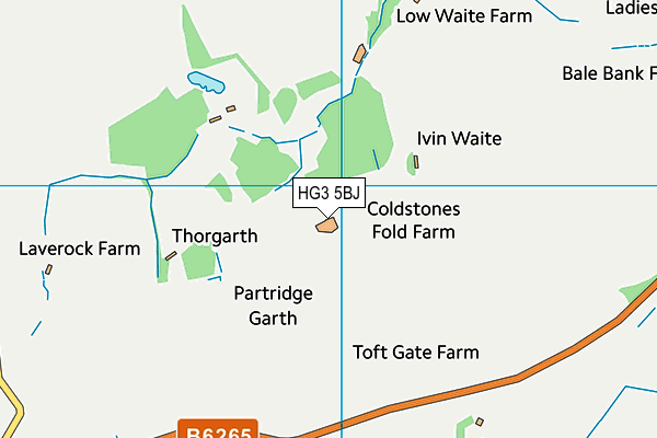 HG3 5BJ map - OS VectorMap District (Ordnance Survey)