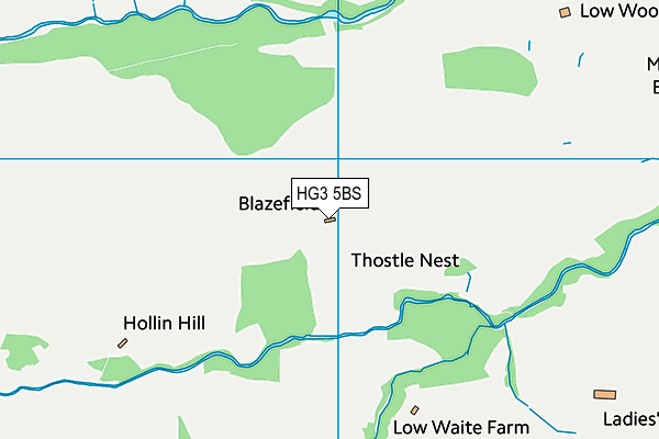 HG3 5BS map - OS VectorMap District (Ordnance Survey)