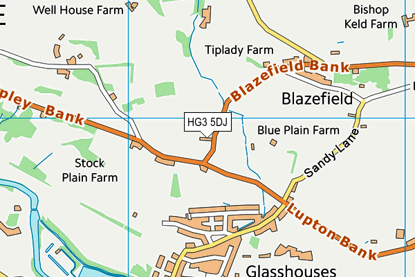 HG3 5DJ map - OS VectorMap District (Ordnance Survey) HG3 5DJ map - OS VectorMap District (Ordnance Survey)