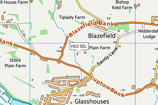 HG3 5DL map - OS VectorMap District (Ordnance Survey) HG3 5DL map - OS VectorMap District (Ordnance Survey)