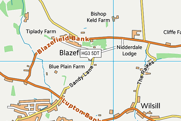 HG3 5DT map - OS VectorMap District (Ordnance Survey) HG3 5DT map - OS VectorMap District (Ordnance Survey)