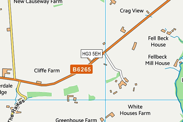 HG3 5EH map - OS VectorMap District (Ordnance Survey) HG3 5EH map - OS VectorMap District (Ordnance Survey)