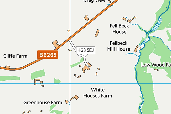 HG3 5EJ map - OS VectorMap District (Ordnance Survey)