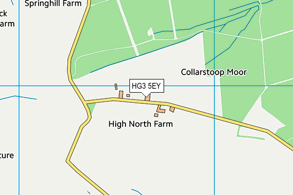 HG3 5EY map - OS VectorMap District (Ordnance Survey) HG3 5EY map - OS VectorMap District (Ordnance Survey)