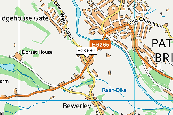 HG3 5HG map - OS VectorMap District (Ordnance Survey)
