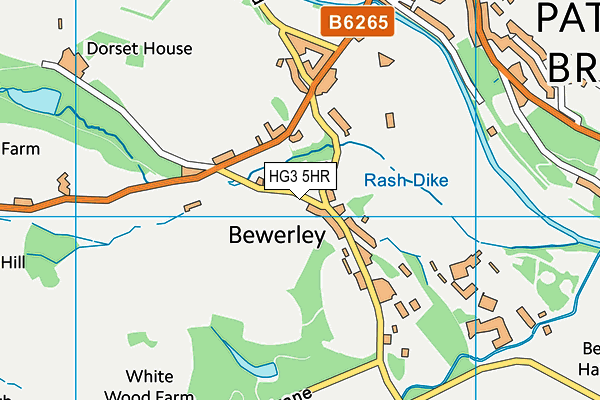 HG3 5HR map - OS VectorMap District (Ordnance Survey)