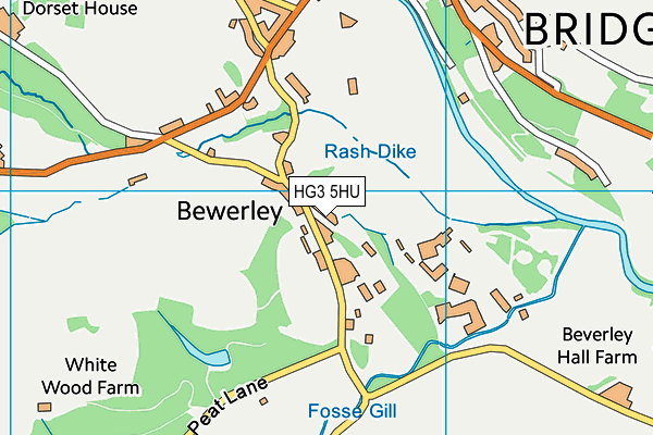 HG3 5HU map - OS VectorMap District (Ordnance Survey)