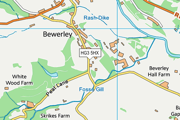 HG3 5HX map - OS VectorMap District (Ordnance Survey)