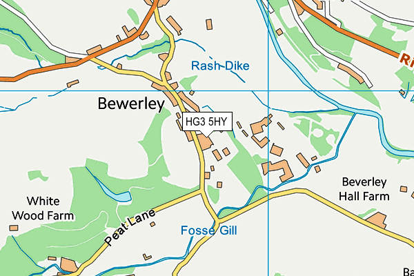 HG3 5HY map - OS VectorMap District (Ordnance Survey)