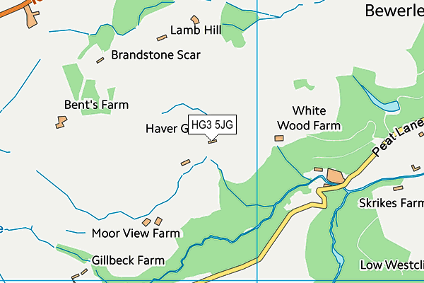 HG3 5JG map - OS VectorMap District (Ordnance Survey) HG3 5JG map - OS VectorMap District (Ordnance Survey)