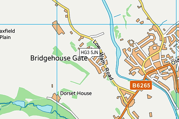 HG3 5JN map - OS VectorMap District (Ordnance Survey)