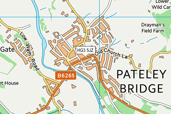 HG3 5JZ map - OS VectorMap District (Ordnance Survey)