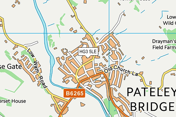 HG3 5LE map - OS VectorMap District (Ordnance Survey)