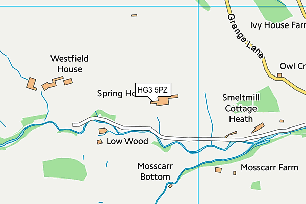 HG3 5PZ map - OS VectorMap District (Ordnance Survey) HG3 5PZ map - OS VectorMap District (Ordnance Survey)