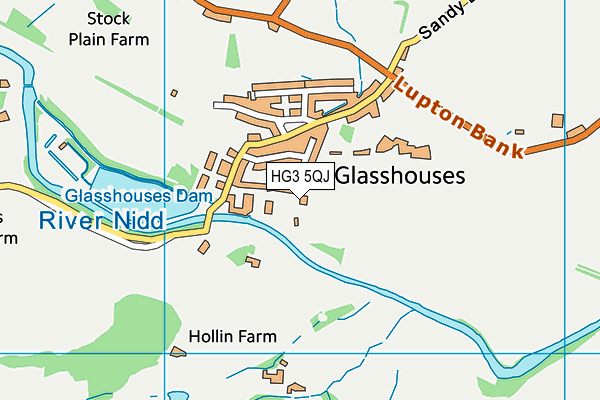 HG3 5QJ map - OS VectorMap District (Ordnance Survey) HG3 5QJ map - OS VectorMap District (Ordnance Survey)