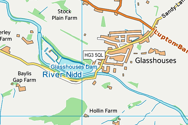 HG3 5QL map - OS VectorMap District (Ordnance Survey)