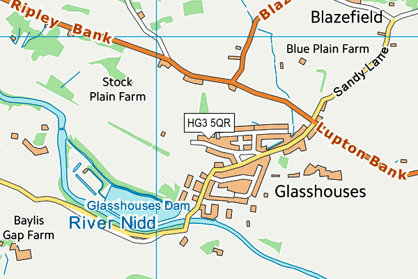 HG3 5QR map - OS VectorMap District (Ordnance Survey) HG3 5QR map - OS VectorMap District (Ordnance Survey)