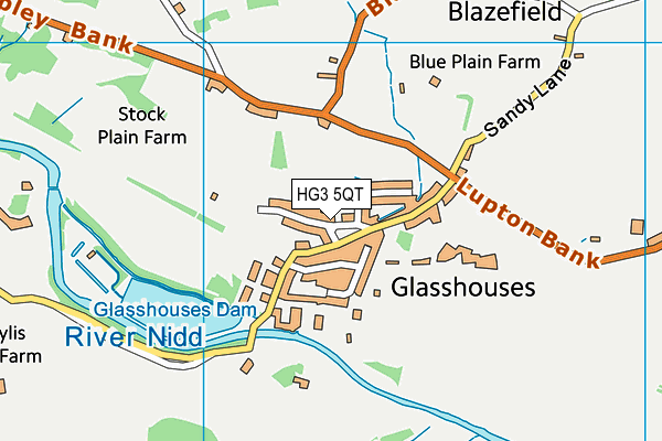 HG3 5QT map - OS VectorMap District (Ordnance Survey) HG3 5QT map - OS VectorMap District (Ordnance Survey)