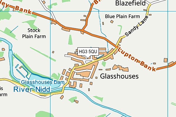 HG3 5QU map - OS VectorMap District (Ordnance Survey) HG3 5QU map - OS VectorMap District (Ordnance Survey)