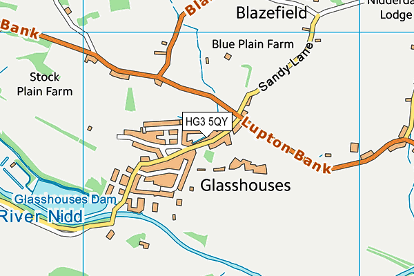 HG3 5QY map - OS VectorMap District (Ordnance Survey) HG3 5QY map - OS VectorMap District (Ordnance Survey)
