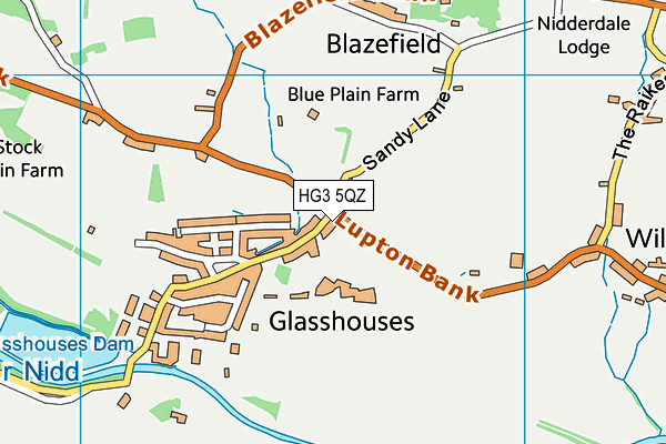 HG3 5QZ map - OS VectorMap District (Ordnance Survey)