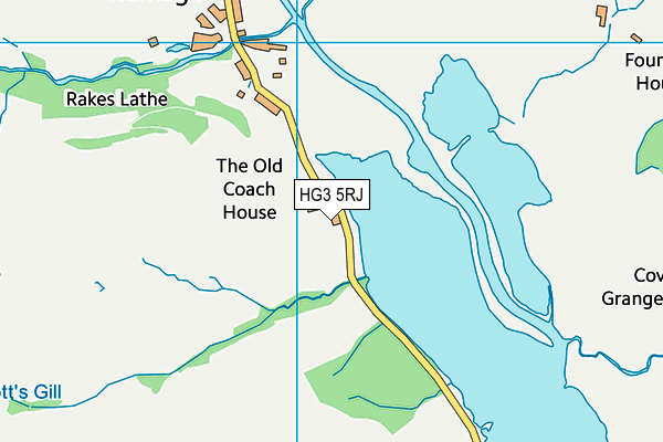 HG3 5RJ map - OS VectorMap District (Ordnance Survey)