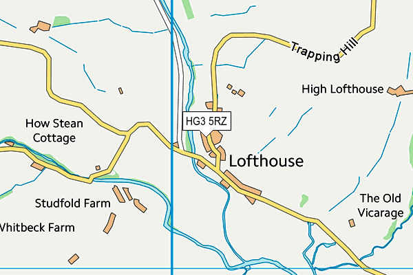 HG3 5RZ map - OS VectorMap District (Ordnance Survey) HG3 5RZ map - OS VectorMap District (Ordnance Survey)