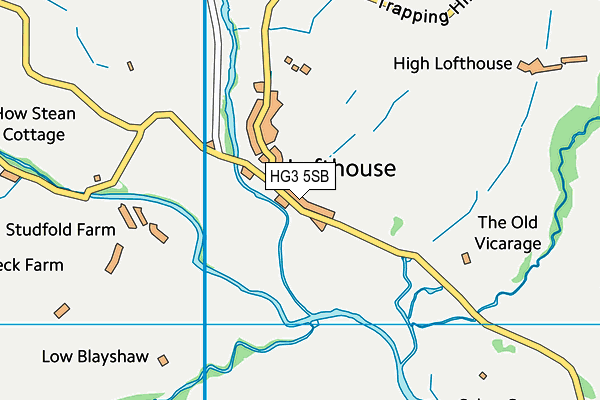 HG3 5SB map - OS VectorMap District (Ordnance Survey) HG3 5SB map - OS VectorMap District (Ordnance Survey)