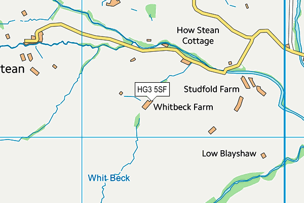HG3 5SF map - OS VectorMap District (Ordnance Survey) HG3 5SF map - OS VectorMap District (Ordnance Survey)