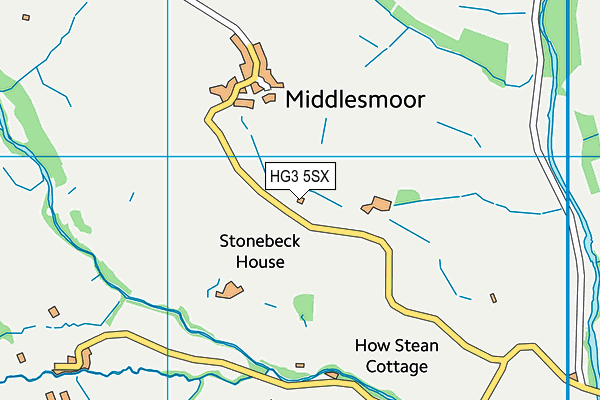 HG3 5SX map - OS VectorMap District (Ordnance Survey) HG3 5SX map - OS VectorMap District (Ordnance Survey)
