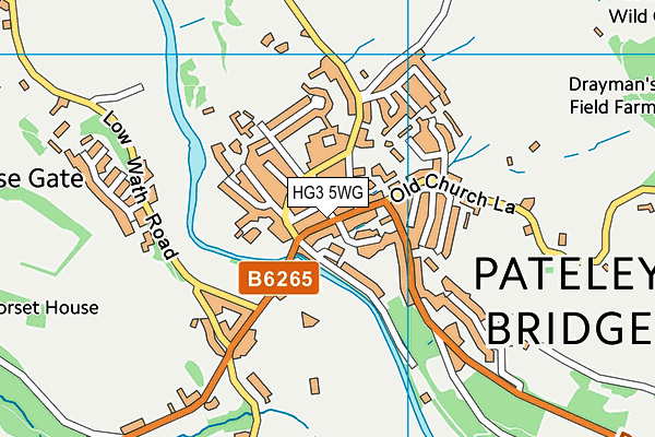 HG3 5WG map - OS VectorMap District (Ordnance Survey) HG3 5WG map - OS VectorMap District (Ordnance Survey)