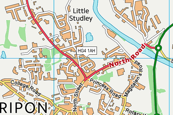 HG4 1AH map - OS VectorMap District (Ordnance Survey) HG4 1AH map - OS VectorMap District (Ordnance Survey)