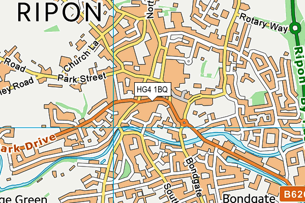HG4 1BQ map - OS VectorMap District (Ordnance Survey) HG4 1BQ map - OS VectorMap District (Ordnance Survey)