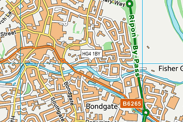 HG4 1BY map - OS VectorMap District (Ordnance Survey) HG4 1BY map - OS VectorMap District (Ordnance Survey)