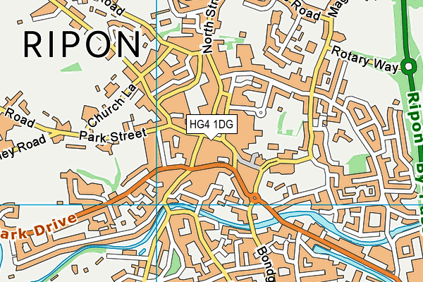 HG4 1DG map - OS VectorMap District (Ordnance Survey)