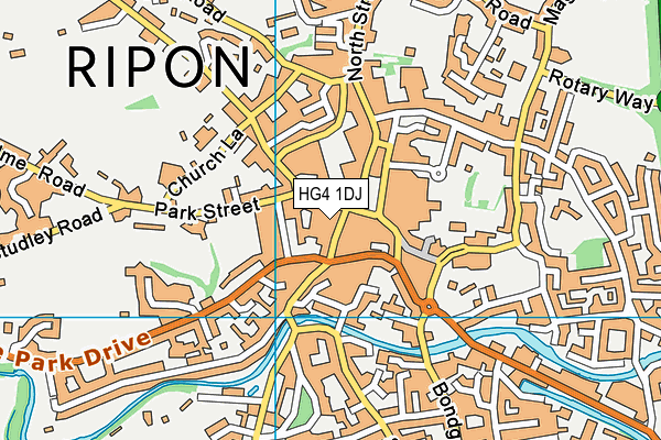 HG4 1DJ map - OS VectorMap District (Ordnance Survey)
