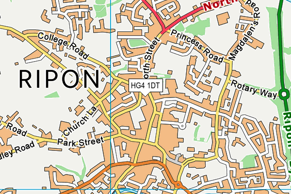 HG4 1DT map - OS VectorMap District (Ordnance Survey) HG4 1DT map - OS VectorMap District (Ordnance Survey)