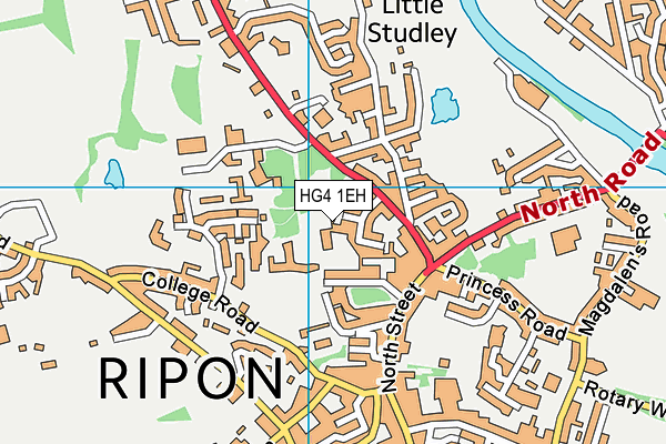 HG4 1EH map - OS VectorMap District (Ordnance Survey) HG4 1EH map - OS VectorMap District (Ordnance Survey)