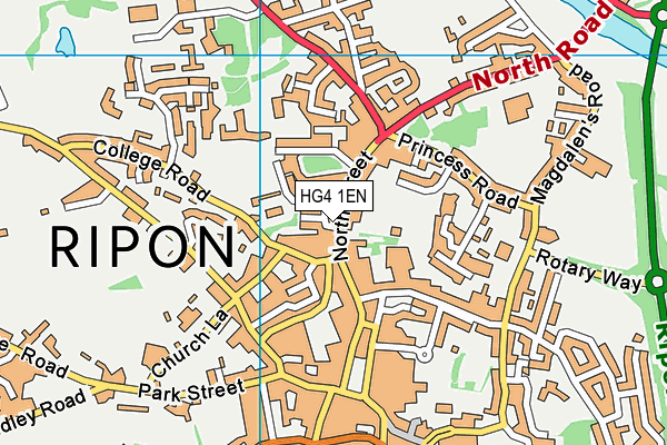 HG4 1EN map - OS VectorMap District (Ordnance Survey) HG4 1EN map - OS VectorMap District (Ordnance Survey)