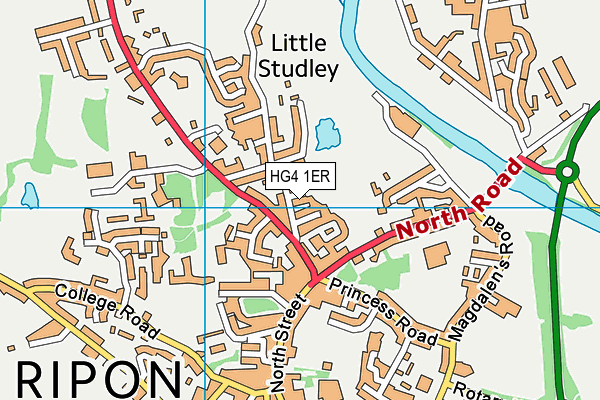 HG4 1ER map - OS VectorMap District (Ordnance Survey) HG4 1ER map - OS VectorMap District (Ordnance Survey)