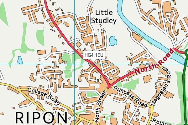 HG4 1EU map - OS VectorMap District (Ordnance Survey) HG4 1EU map - OS VectorMap District (Ordnance Survey)